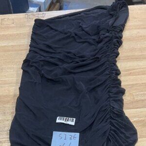 STRAPLESS RUCHED BODYCON MINI DRESS